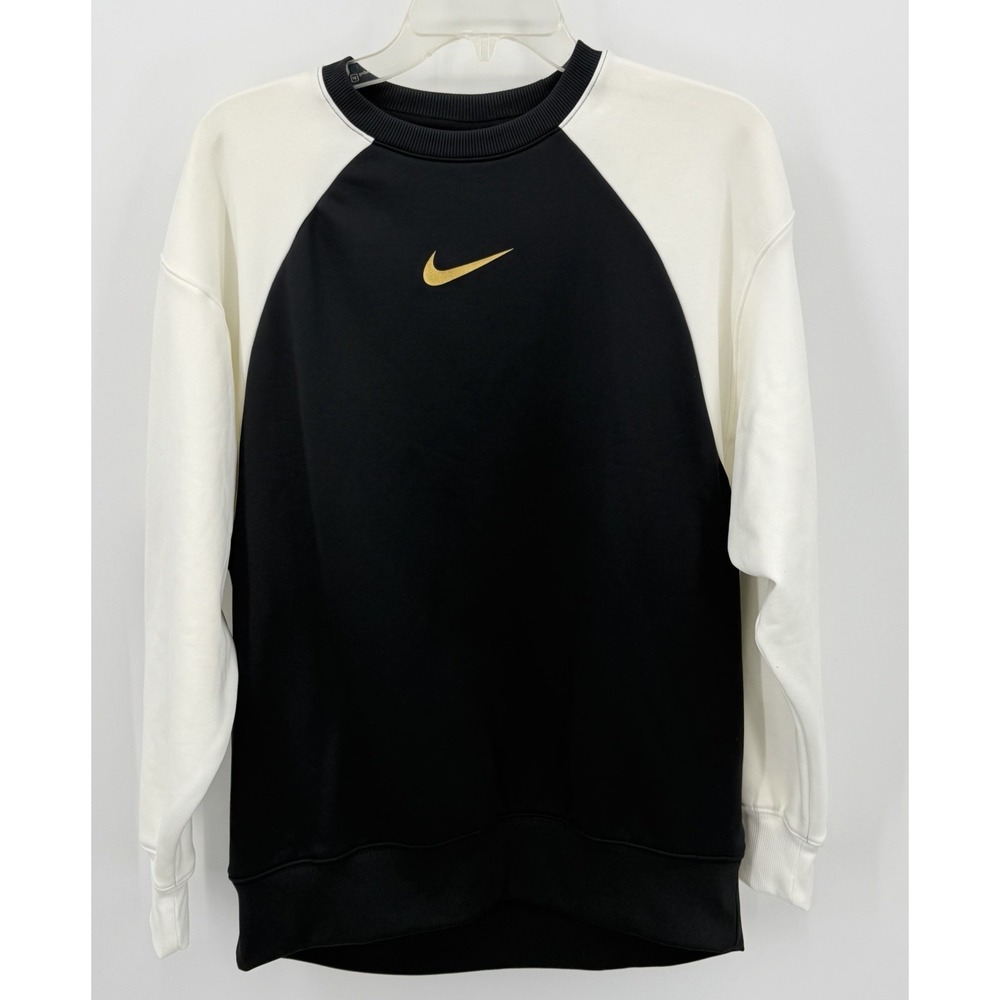 Nike Therma Fit‎ Sweatshirt Womens Small Black Colorblock Performance Stretch
